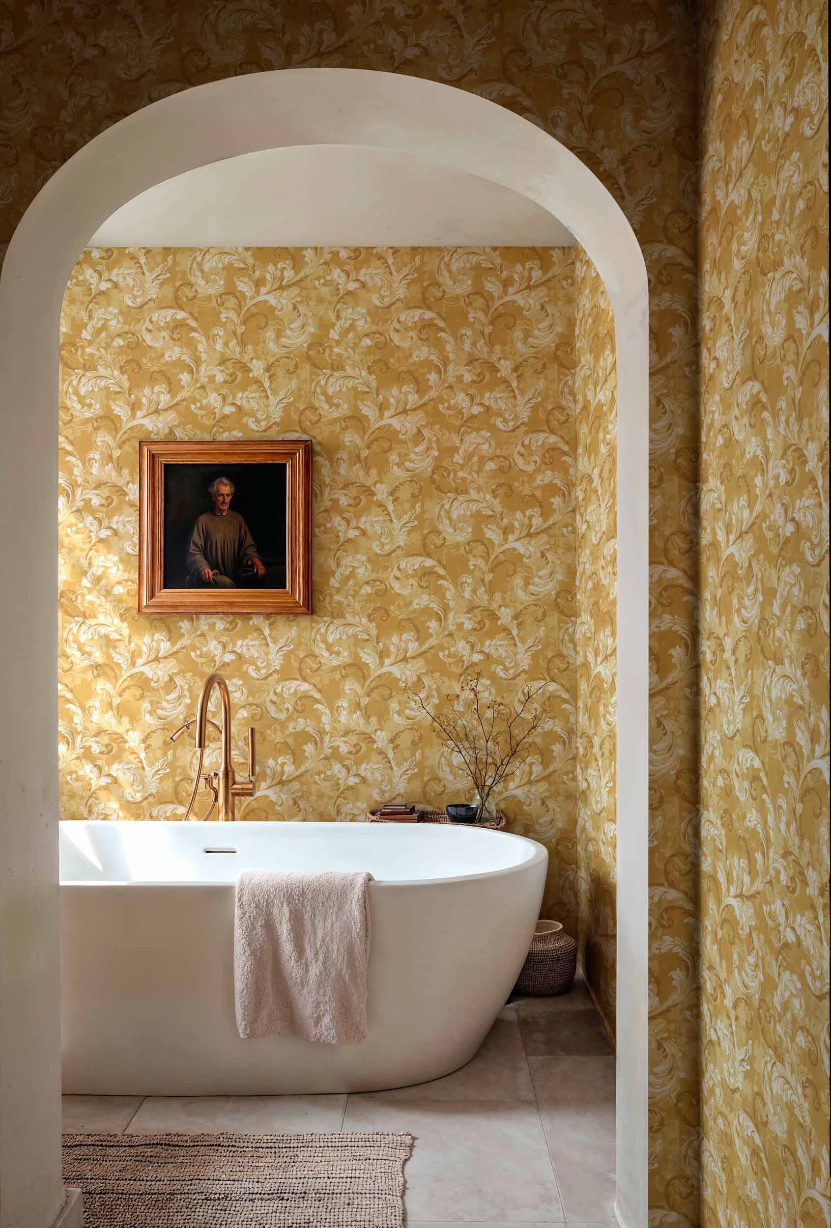 Byzantine Damask, Mustard, Coordonne, 5mp / rola 2