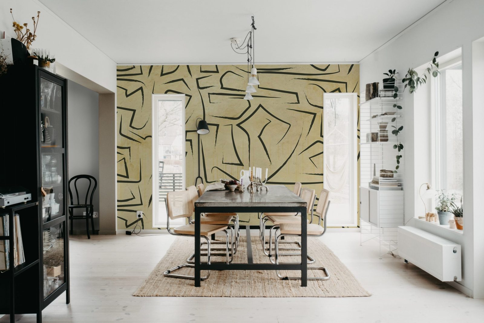 Artistic Lines, Beige, Rebel Walls 3