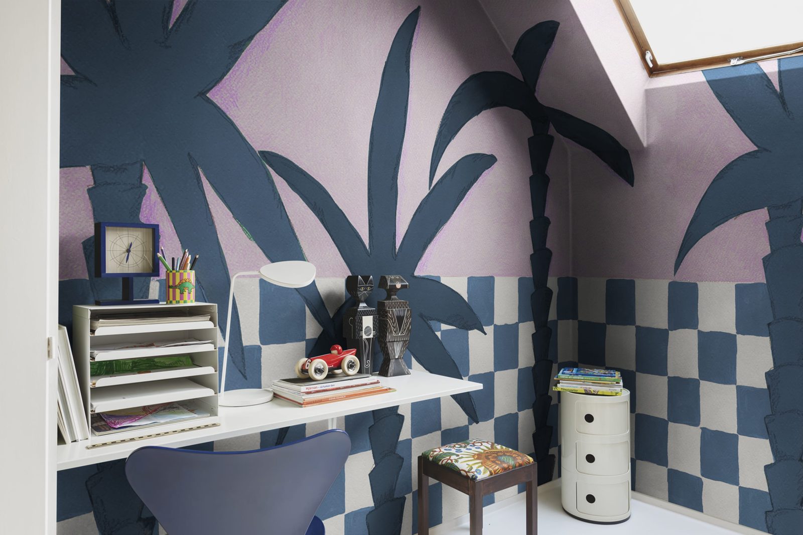 Palm Horizon, Blue & Pink, Rebel Walls 3