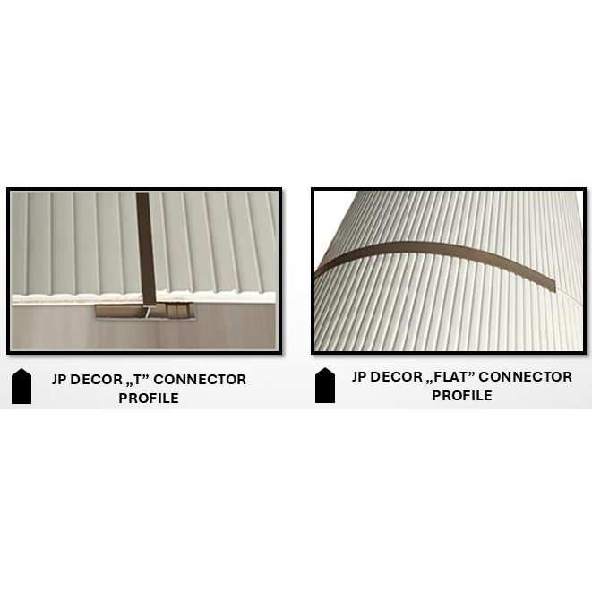 Profil conector "FLAT", Black, 300 cm, JP Decor