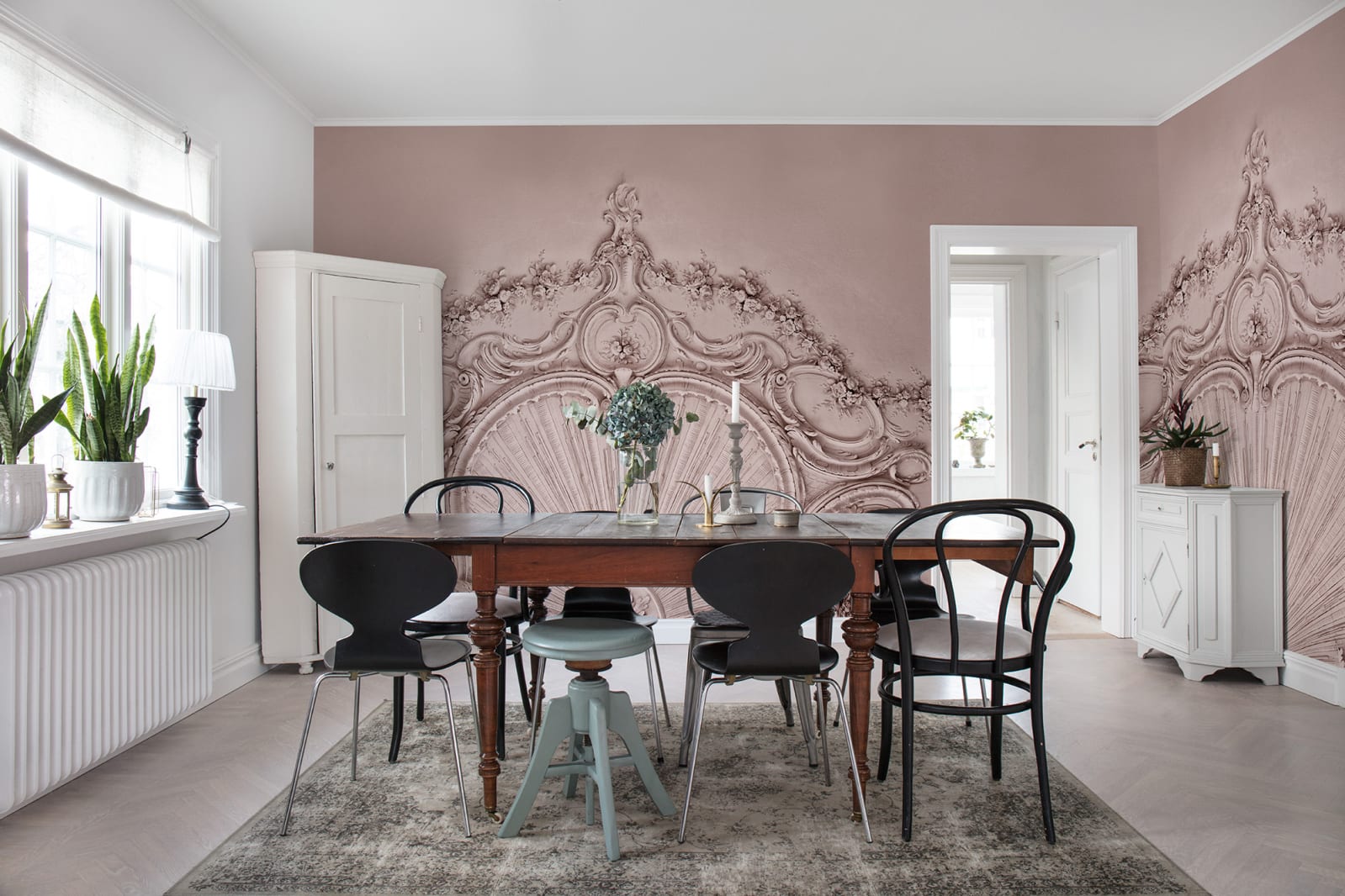 3D Stucco Gloria, Dusty Pink, Rebel Walls 3