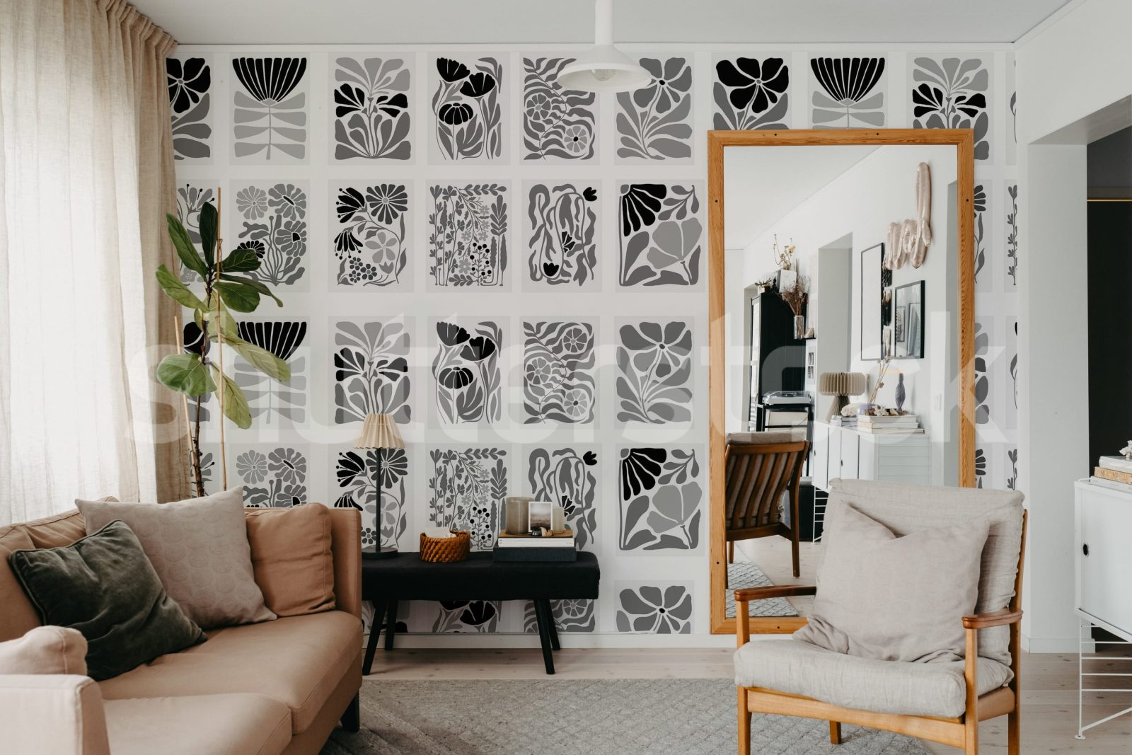 Playful Flora, Black & White, Rebel Walls 2