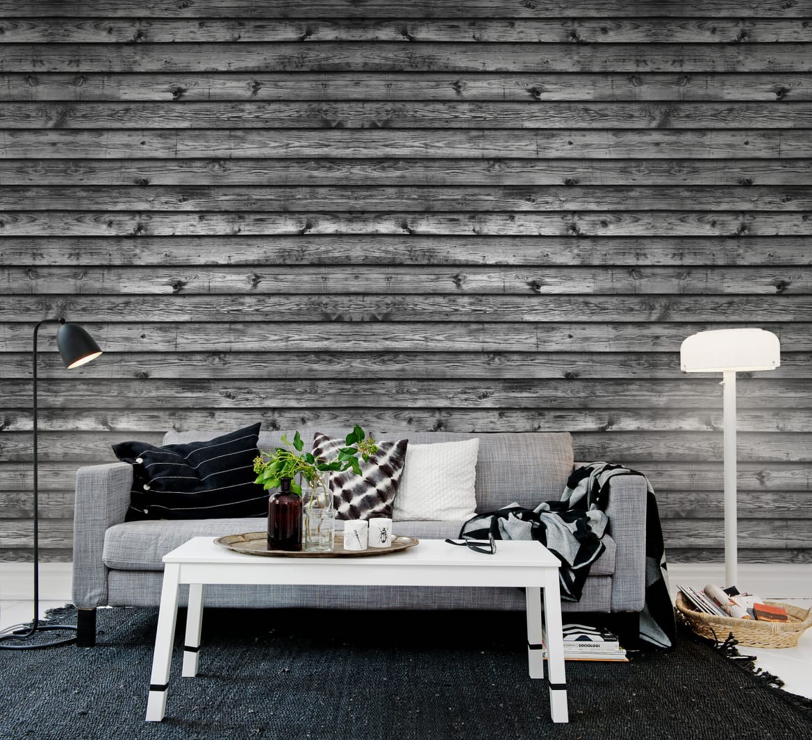 Horizontal Boards, Black, Rebel Walls 2