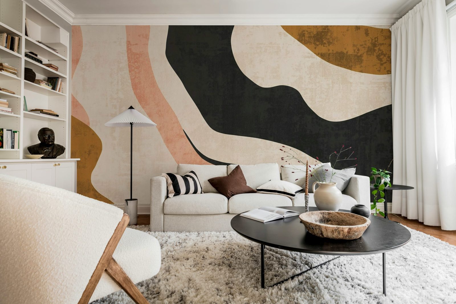 Abstract Flow, Beige, Rebel Walls 2