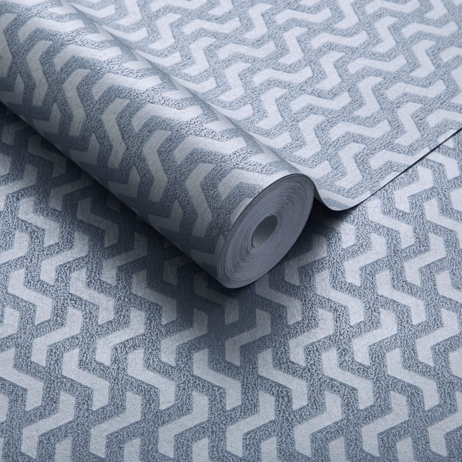 Rattan, Blue Dusk Silver Luxury Geometric, 1838 Wallcoverings, 5.3mp / rola 3