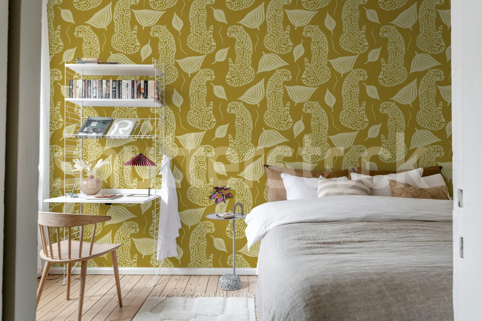 Whimsy Leopard, Yellow, Rebel Walls 2