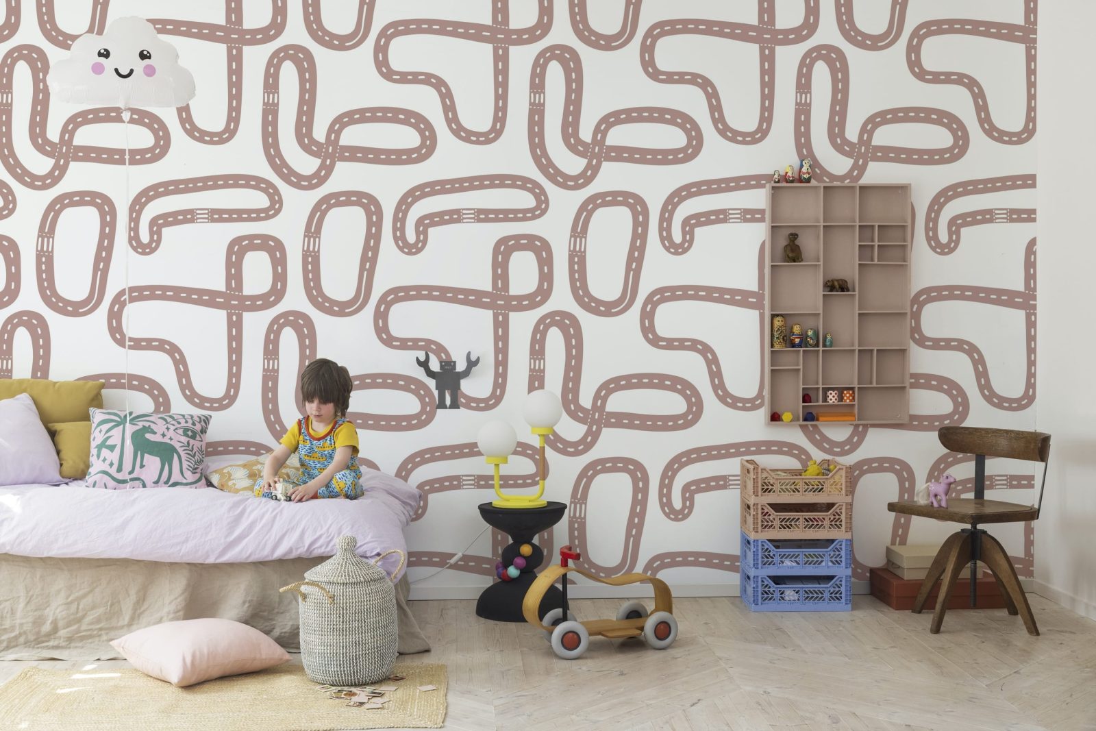 Race Track, Soft Pink, Rebel Walls 2