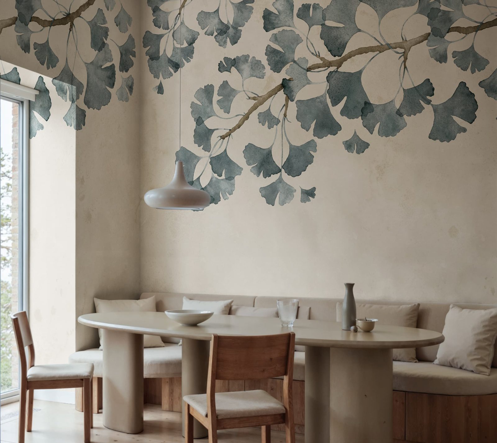 Maidenhair Tree, Blue, Rebel Walls 2