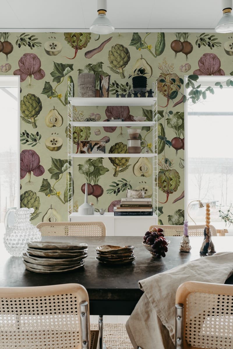 Vintage Greens, Beige, Rebel Walls 3