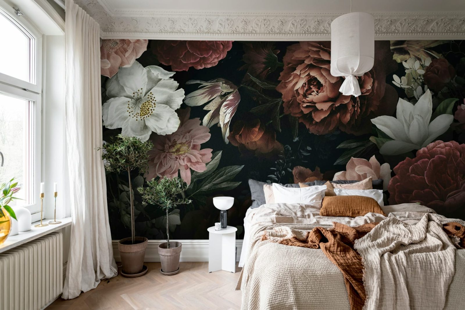 Bloomy Bouquet, Black, Rebel Walls 2