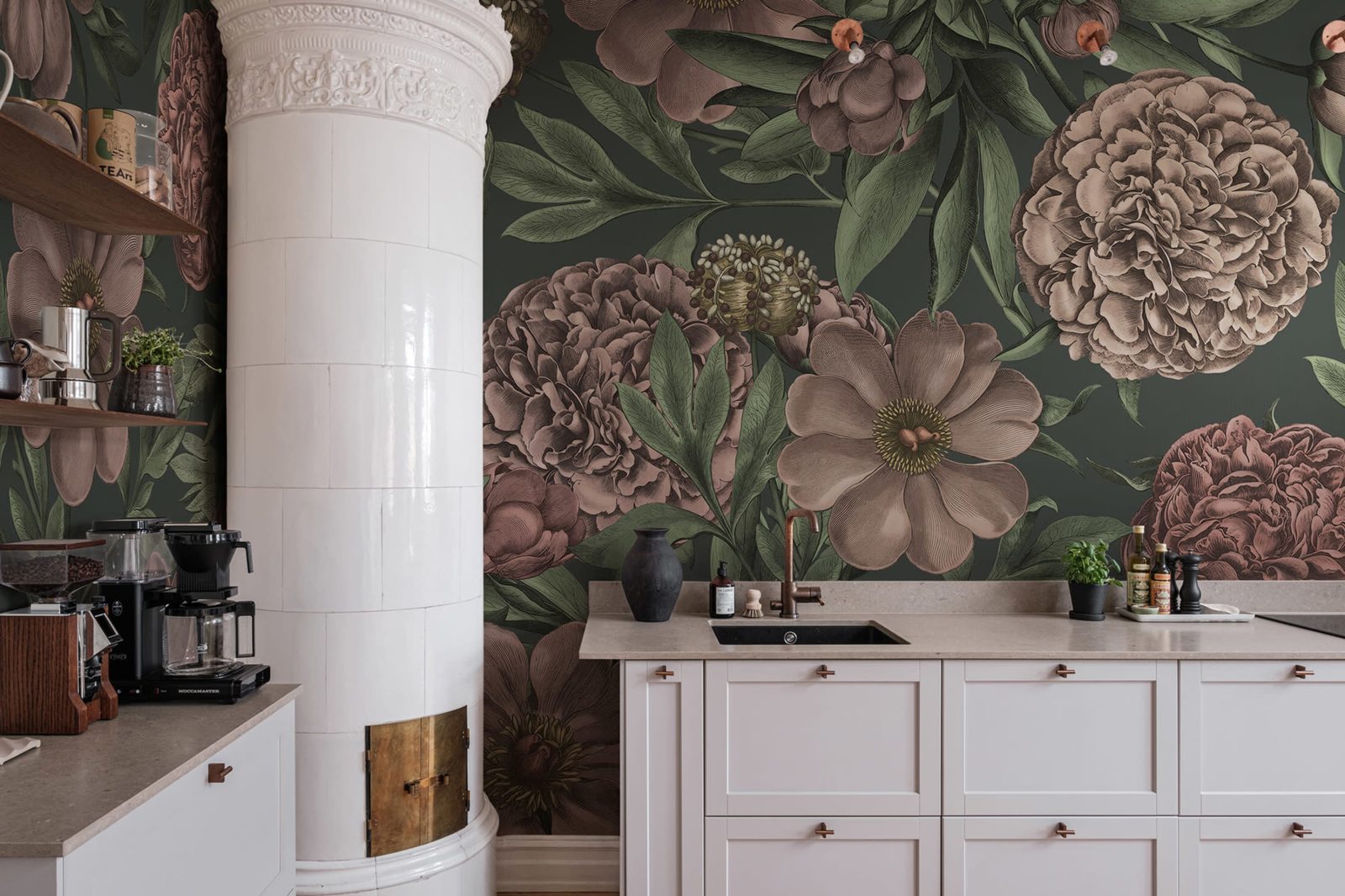 Peony Delight, Midnight, Rebel Walls 3