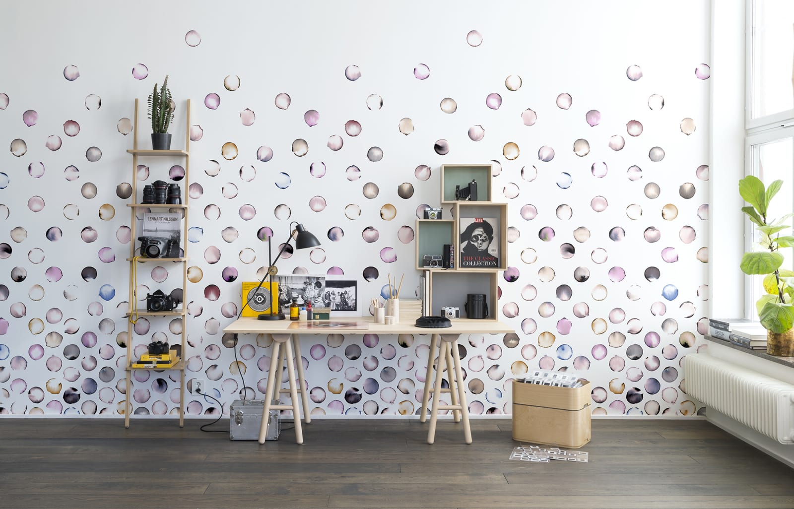 Lenses, Peach, repetitiv, Rebel Walls 4