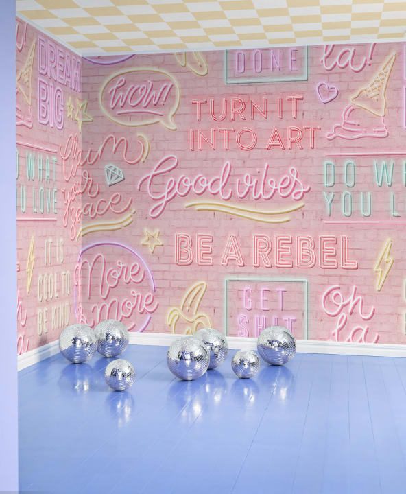 Neon Vibes, Pink Bricks, Rebel Walls 3