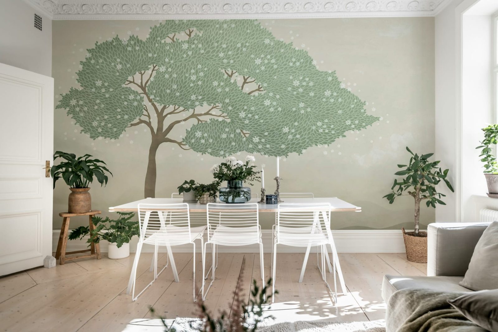 Windy Tree, Light Green, Rebel Walls 3