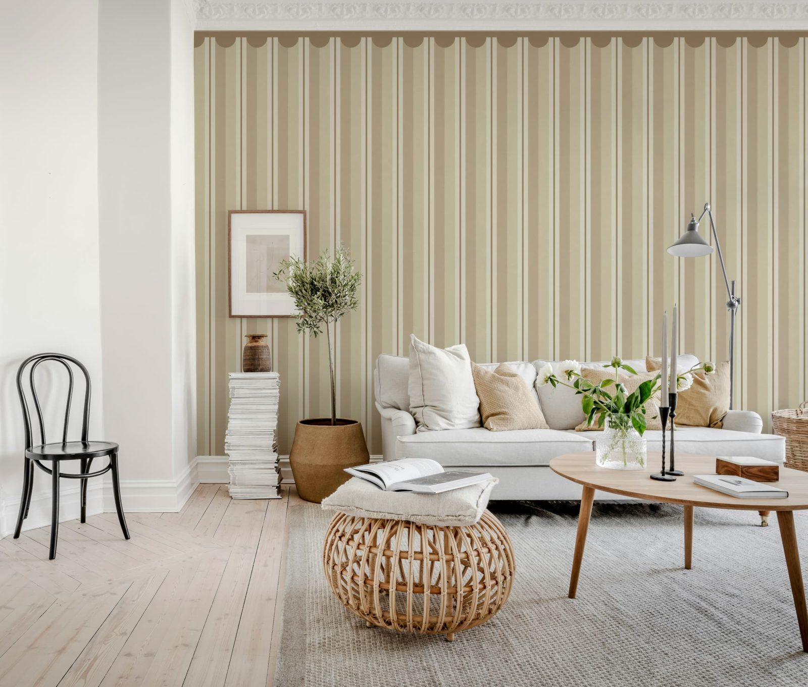 Border Stripe, Beige, Rebel Walls 3