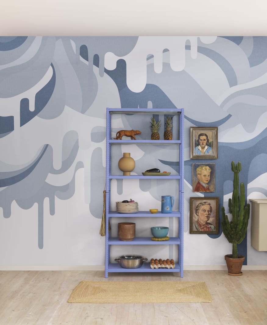 Dripping Ice Cream, Blue, Rebel Walls 2