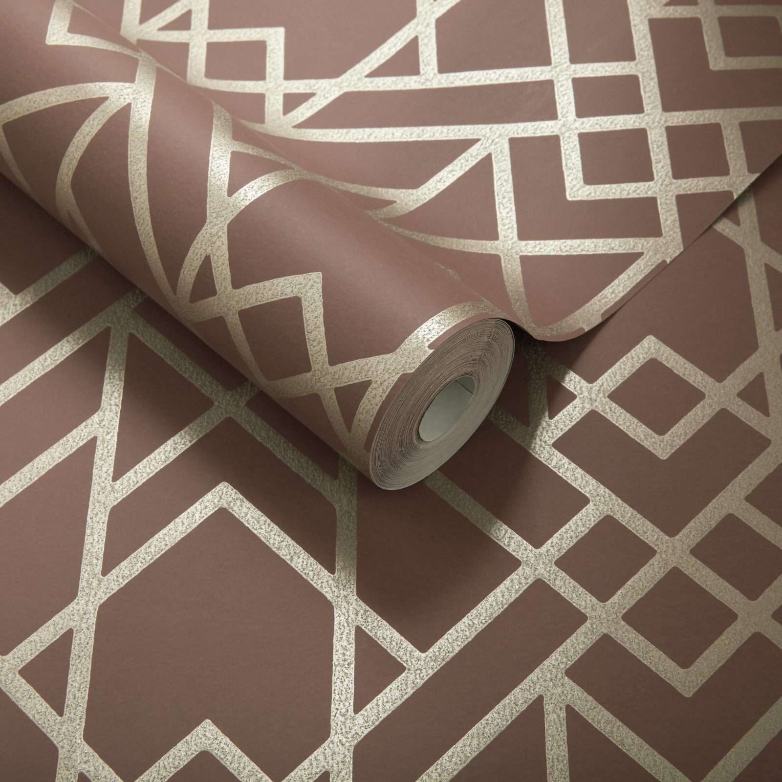 Metro, Amber Glow Orange Luxury Geometric, 1838 Wallcoverings, 5.3mp / rola 3