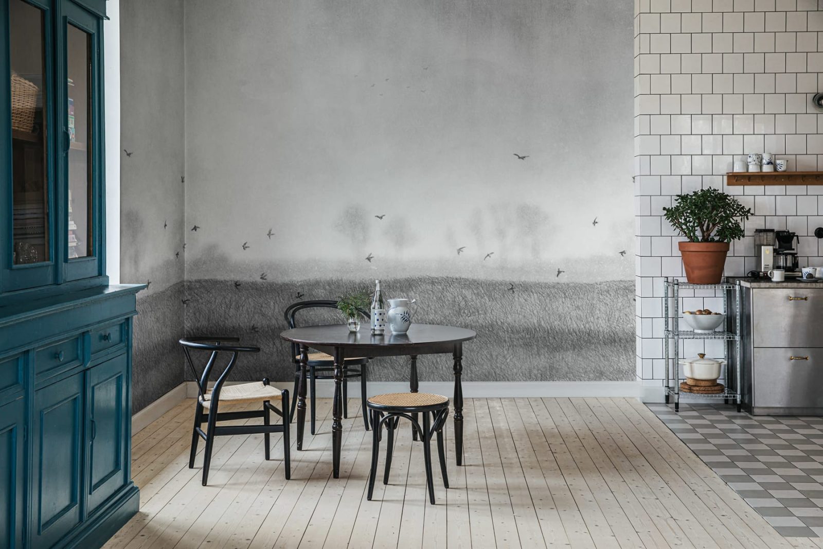 Scandinavian Landscape, Black & White, Rebel Walls 2