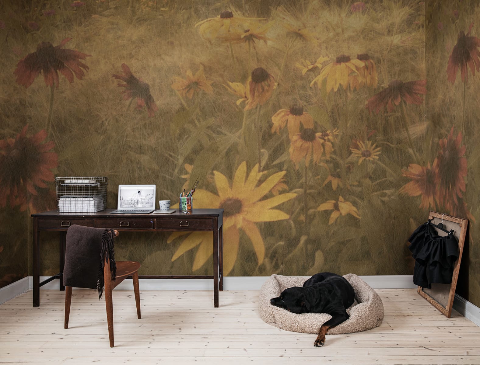 Dreamy Rudbeckia, Vintage, Rebel Walls 3