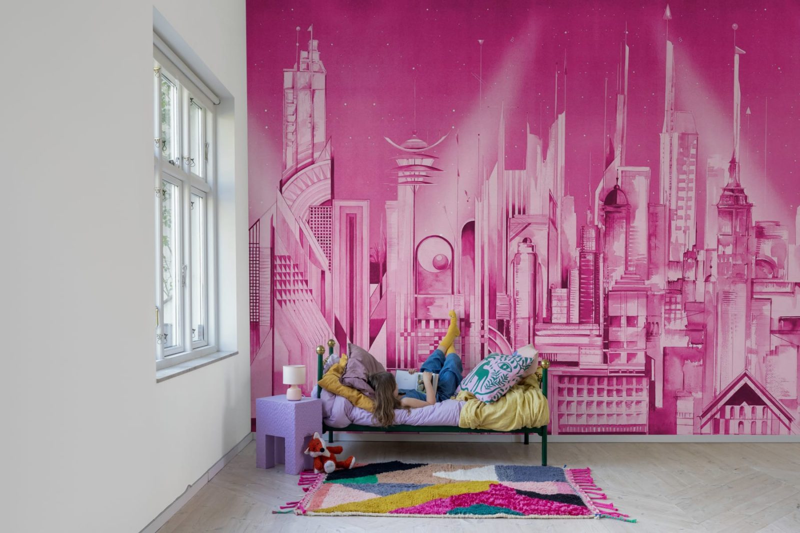 Sci-Fi Town, Pink, Rebel Walls 2