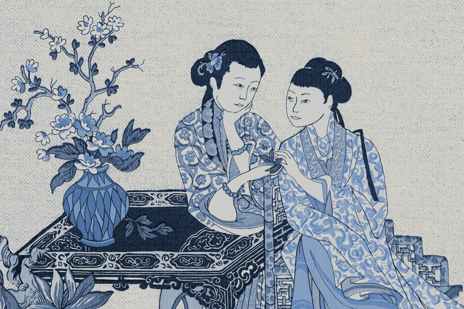 Toile Conversation, Blue, Rebel Walls 4
