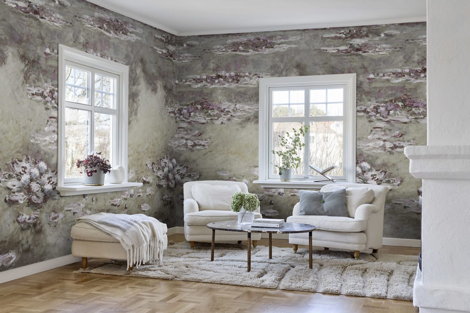Water Lilies Monet, Beige, Rebel Walls 2