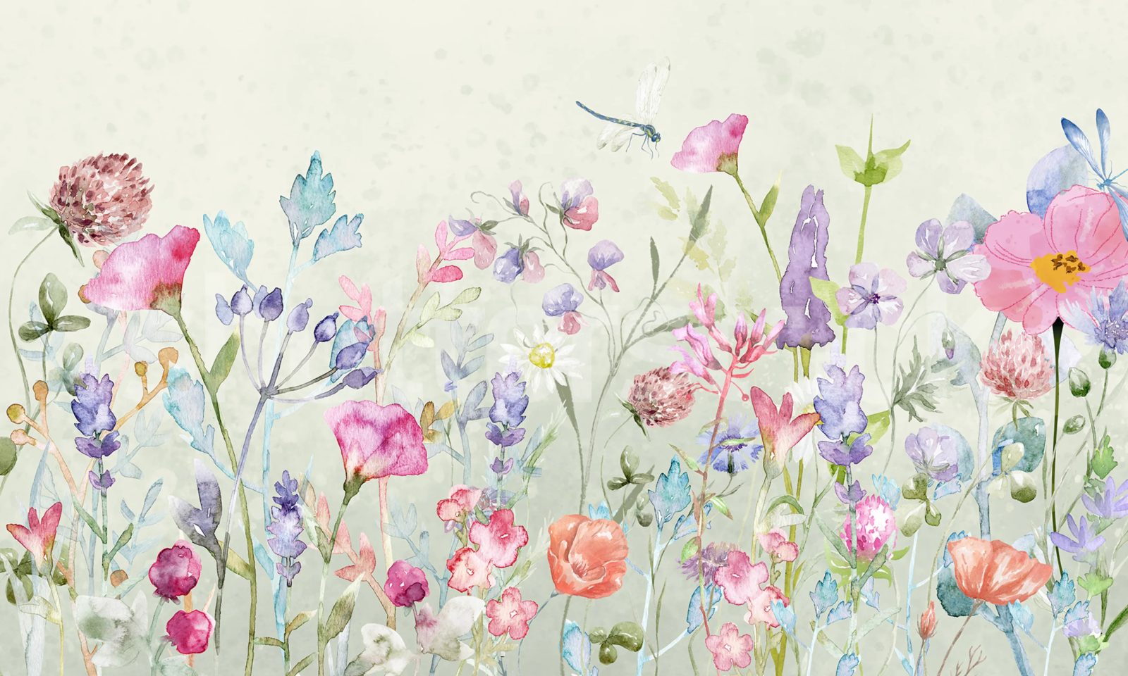 Dreamy Garden, Pink, Rebel Walls