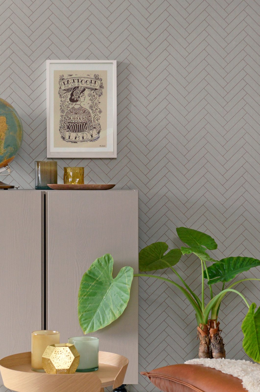Herringbone, Greige Blue, Majvillan 3