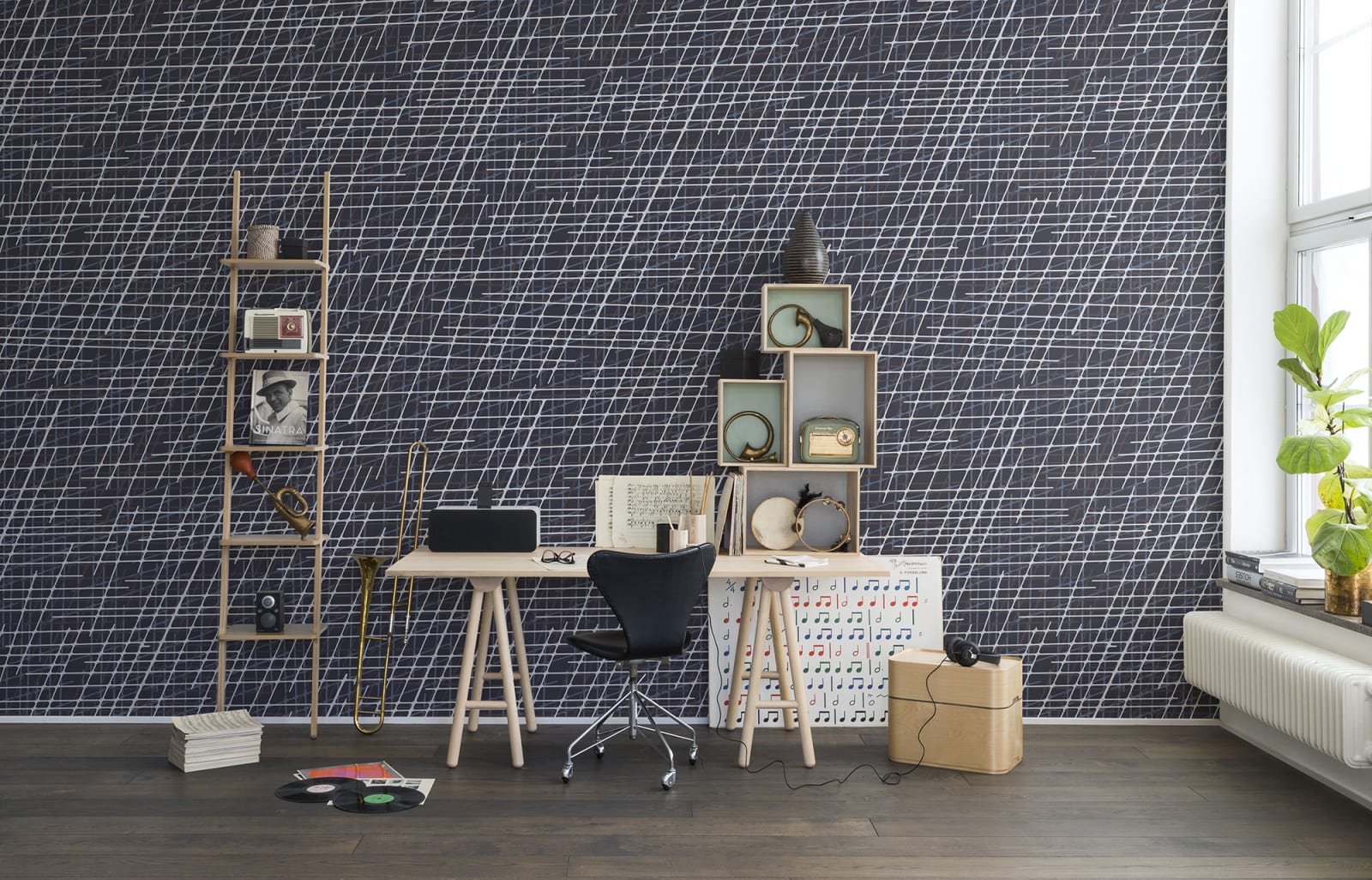 Note Sheets, Denim, repetitiv, Rebel Walls 3