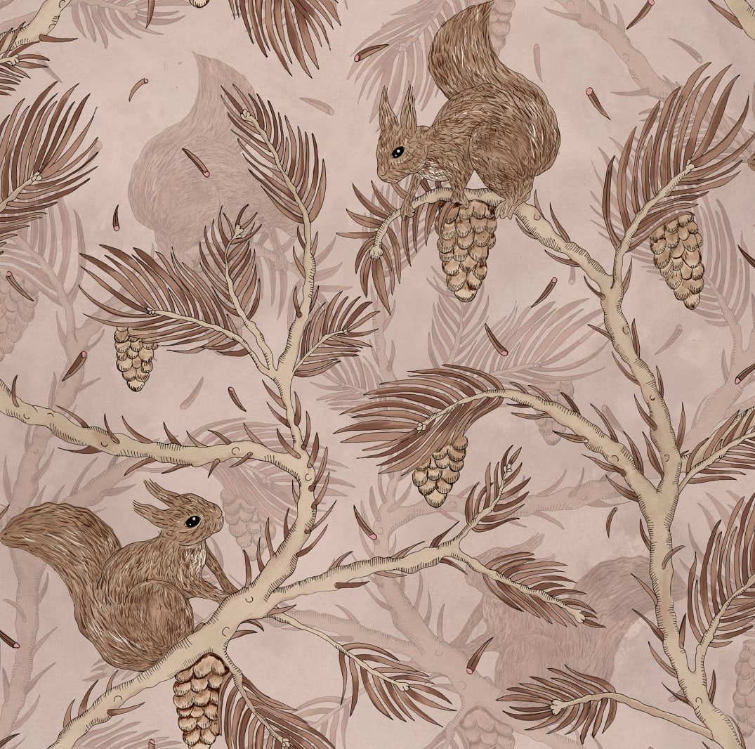 Squirrel Mountain, Pink, Rebel Walls