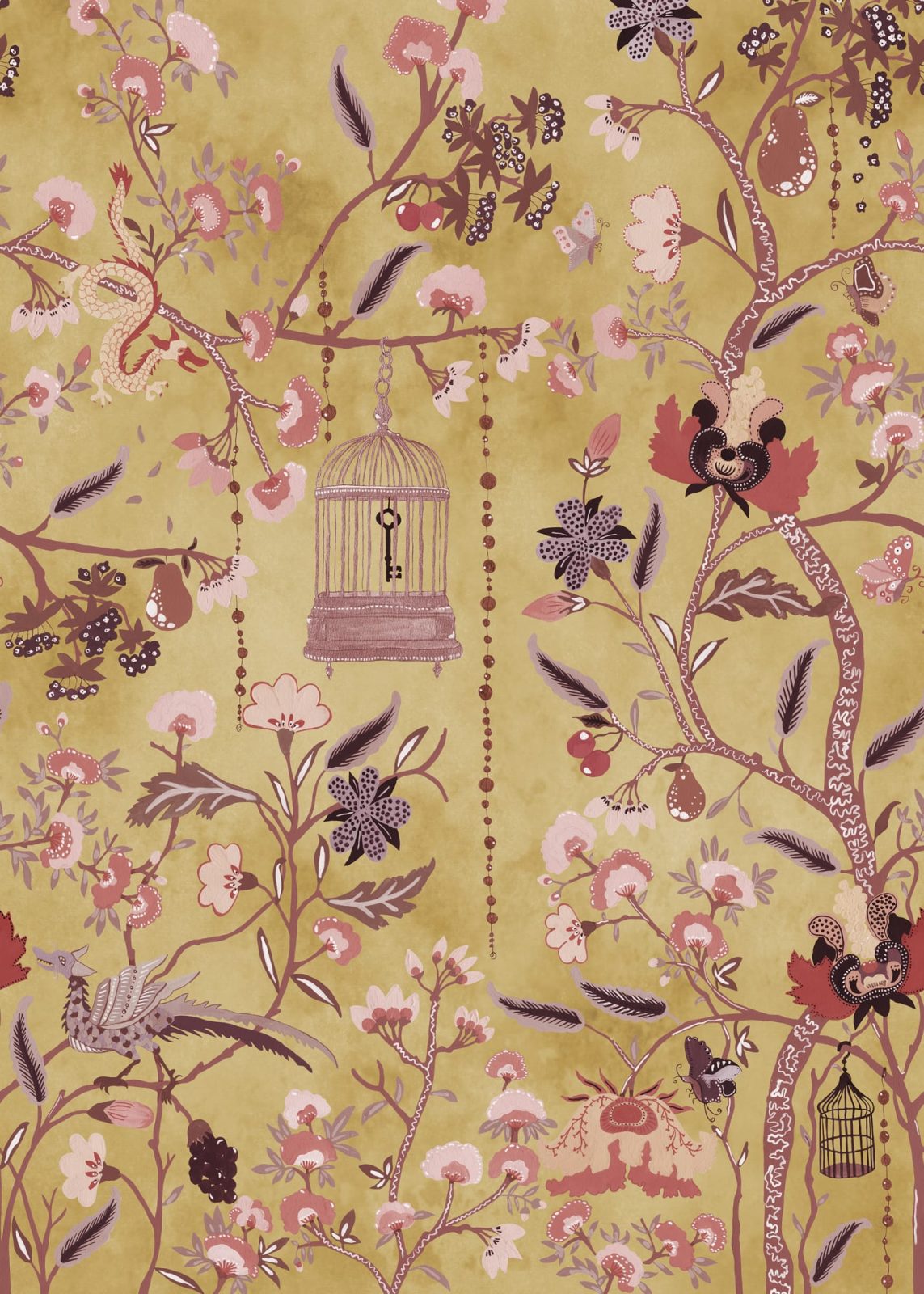 Mystic Garden, Yellow, Rebel Walls