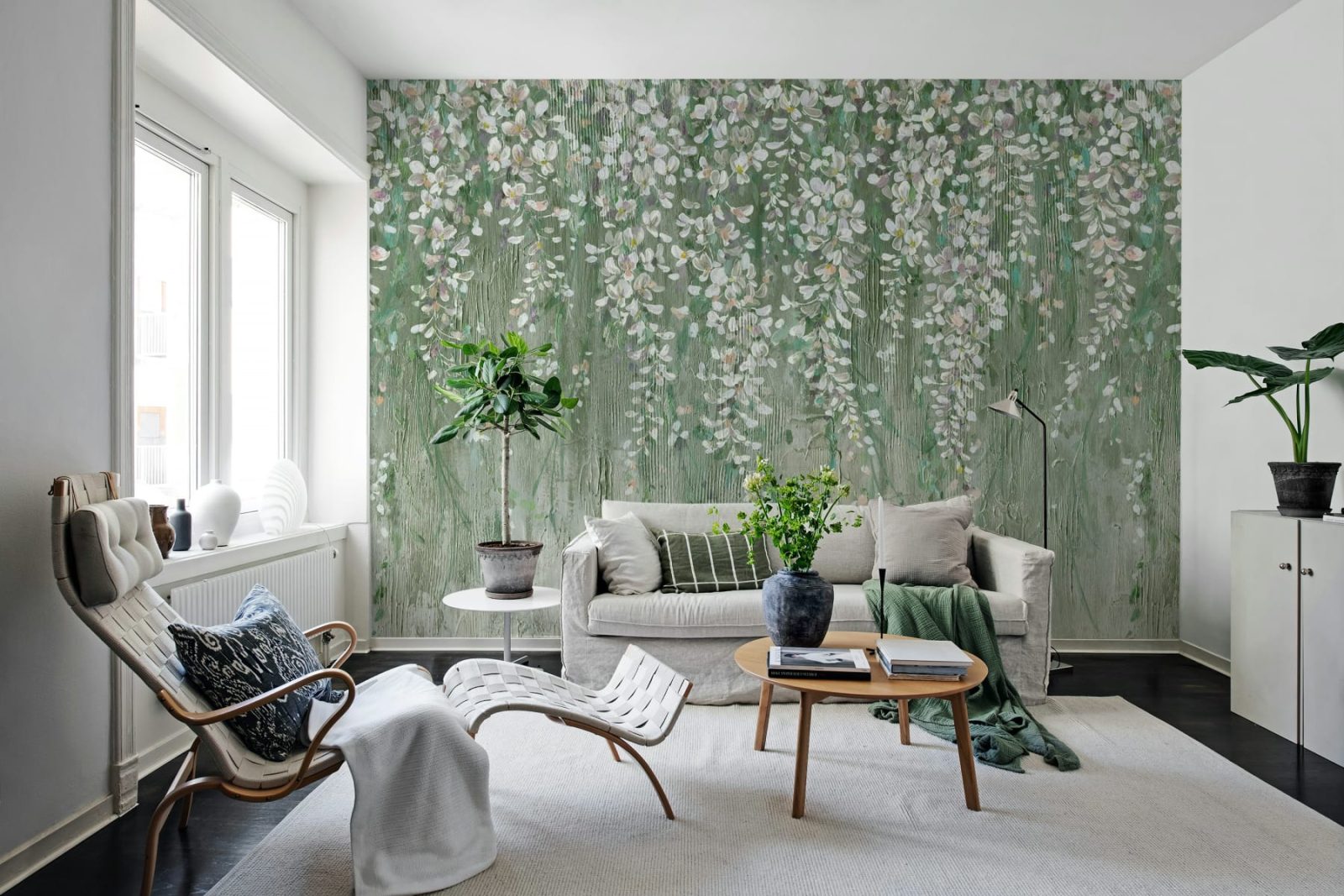 Draped Blossoms, Green, Rebel Walls 2