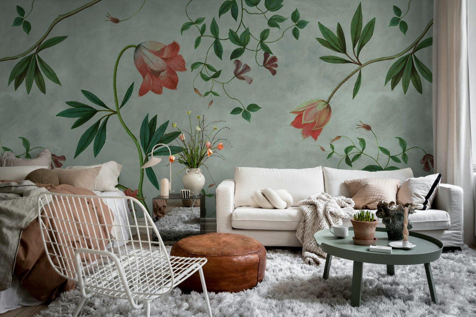 Romantic Garden, Sky Blue, Rebel Walls 2