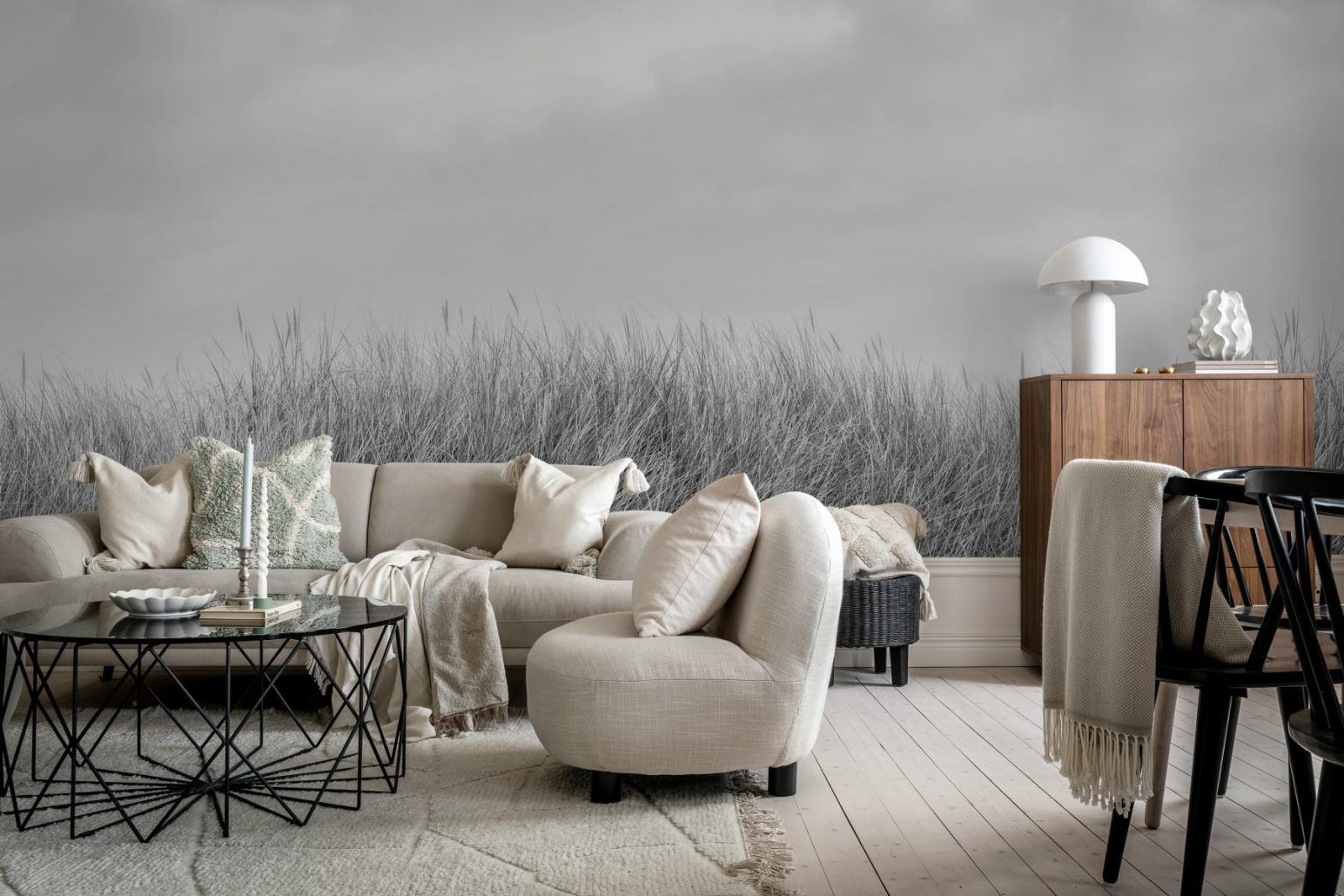 Scandinavian Reed, Black & White, Rebel Walls 2