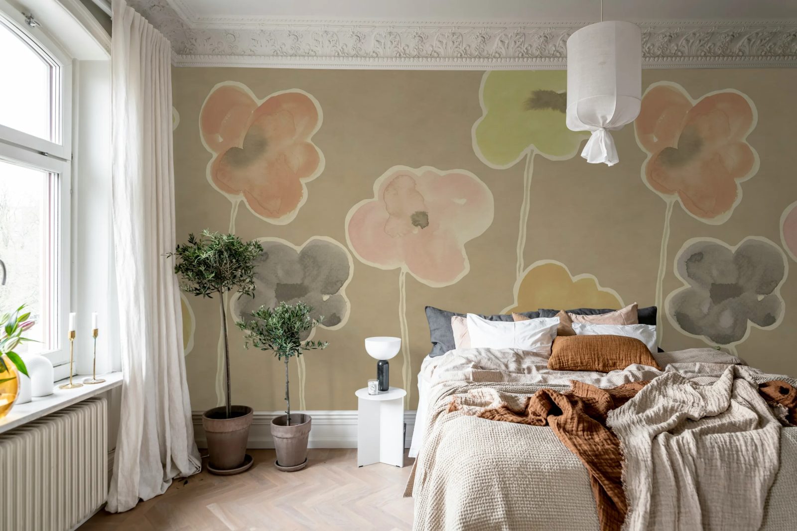 Paper Poppies, Beige, Rebel Walls 3