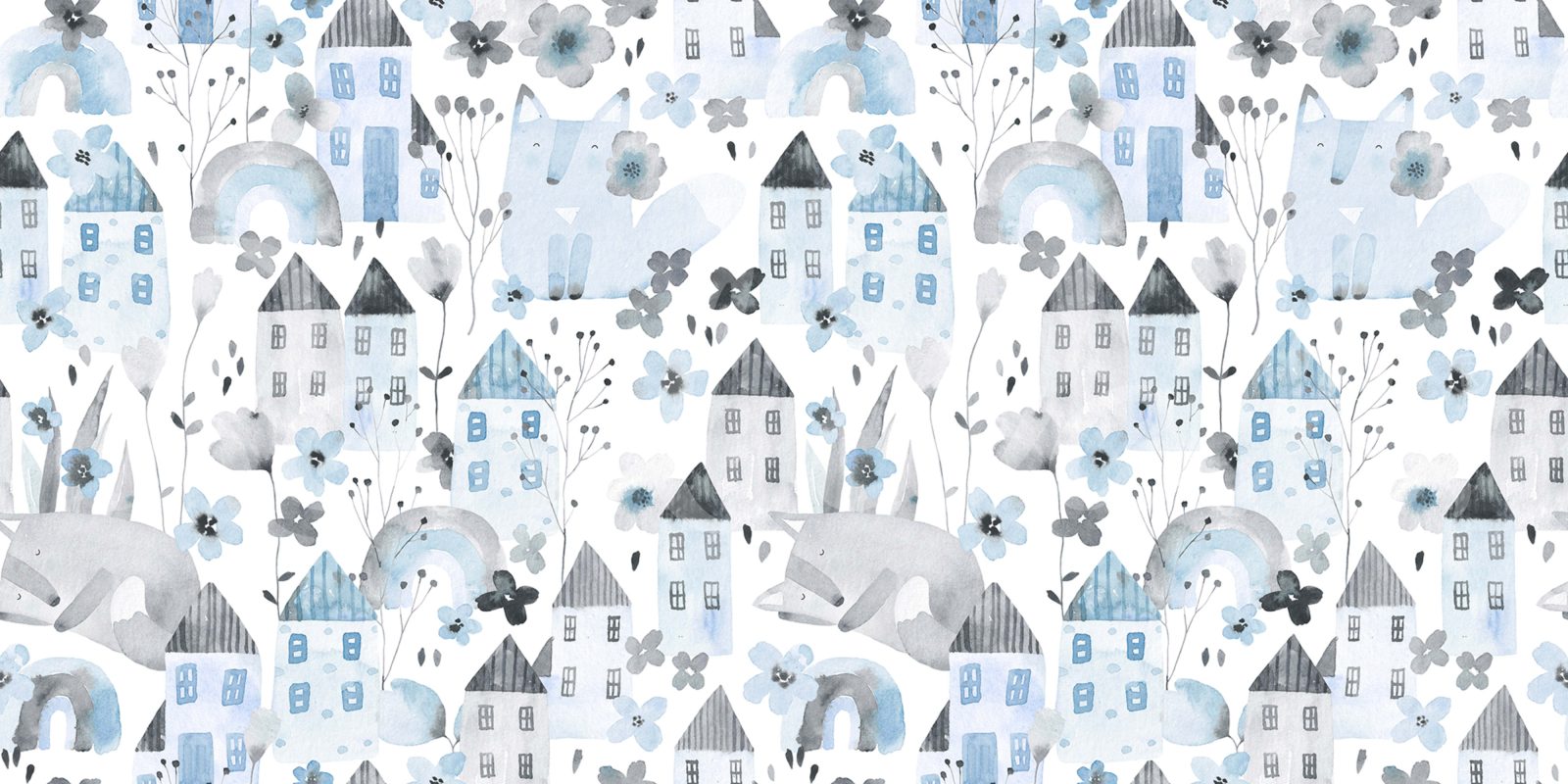 Fox Village, Blue, Rebel Walls
