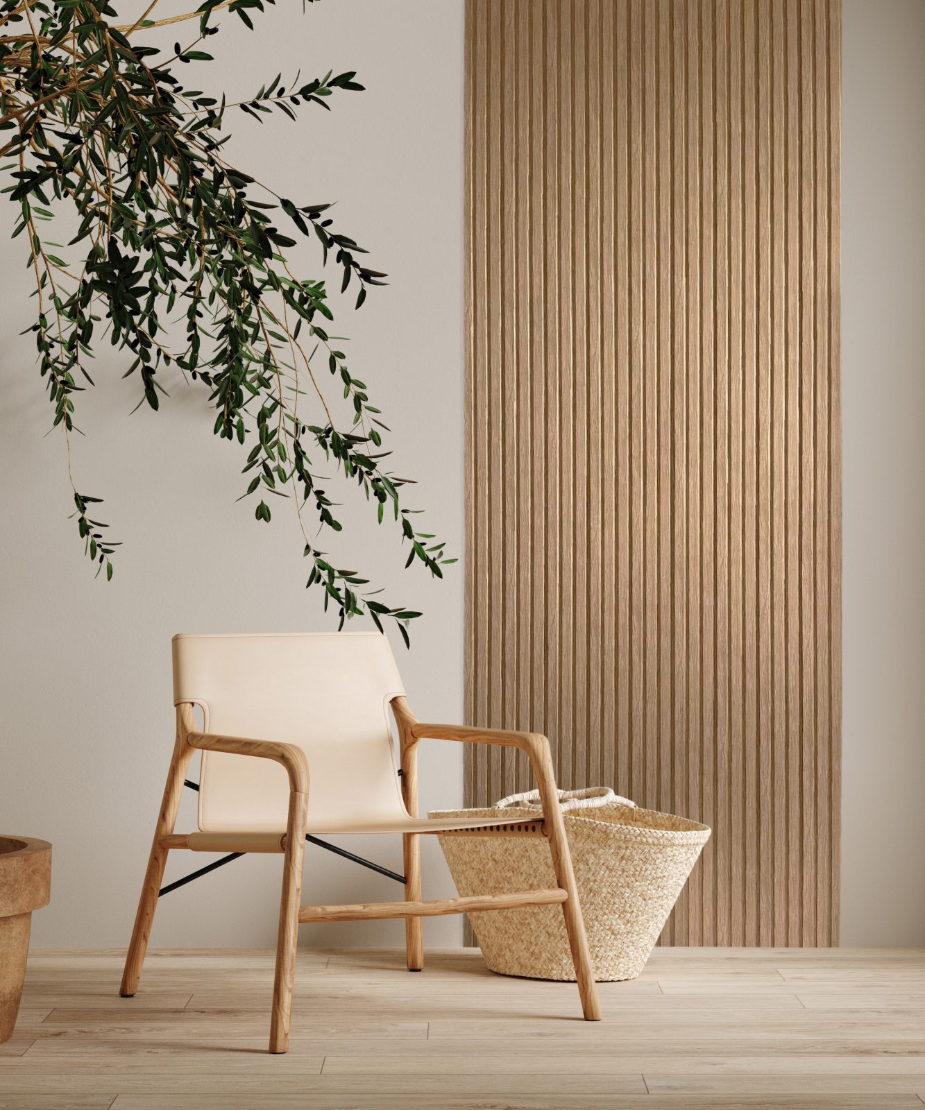 Riflaj decorativ 3D Olmo, Oak Gold II, 270x12.2cm, Lamelio 8