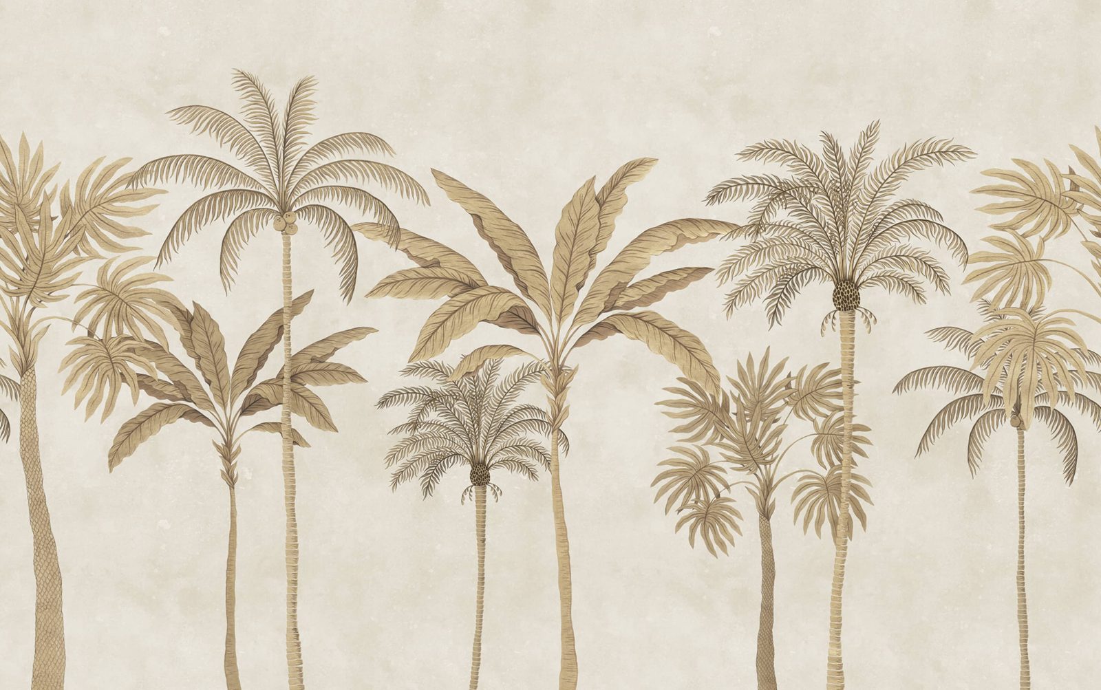 Golden Palms, Beige, Rebel Walls