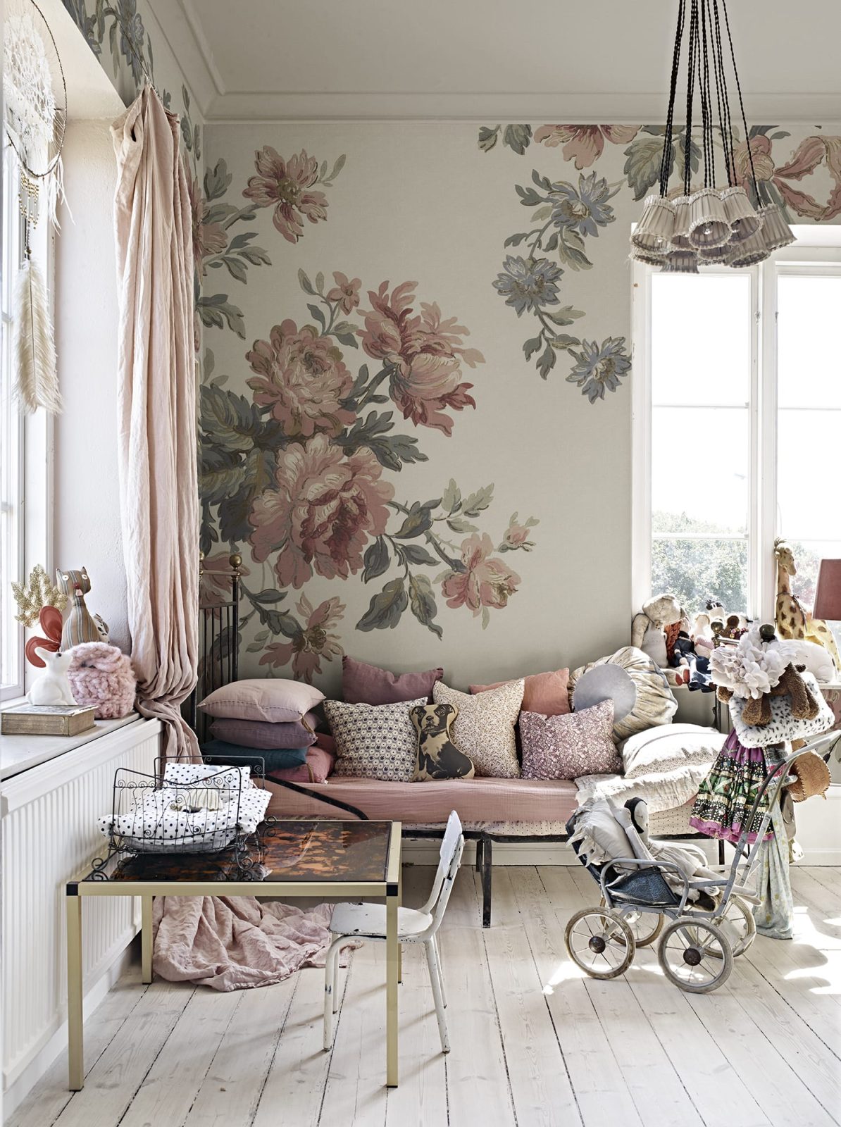 Vintage Bow, Pink, Rebel Walls 2