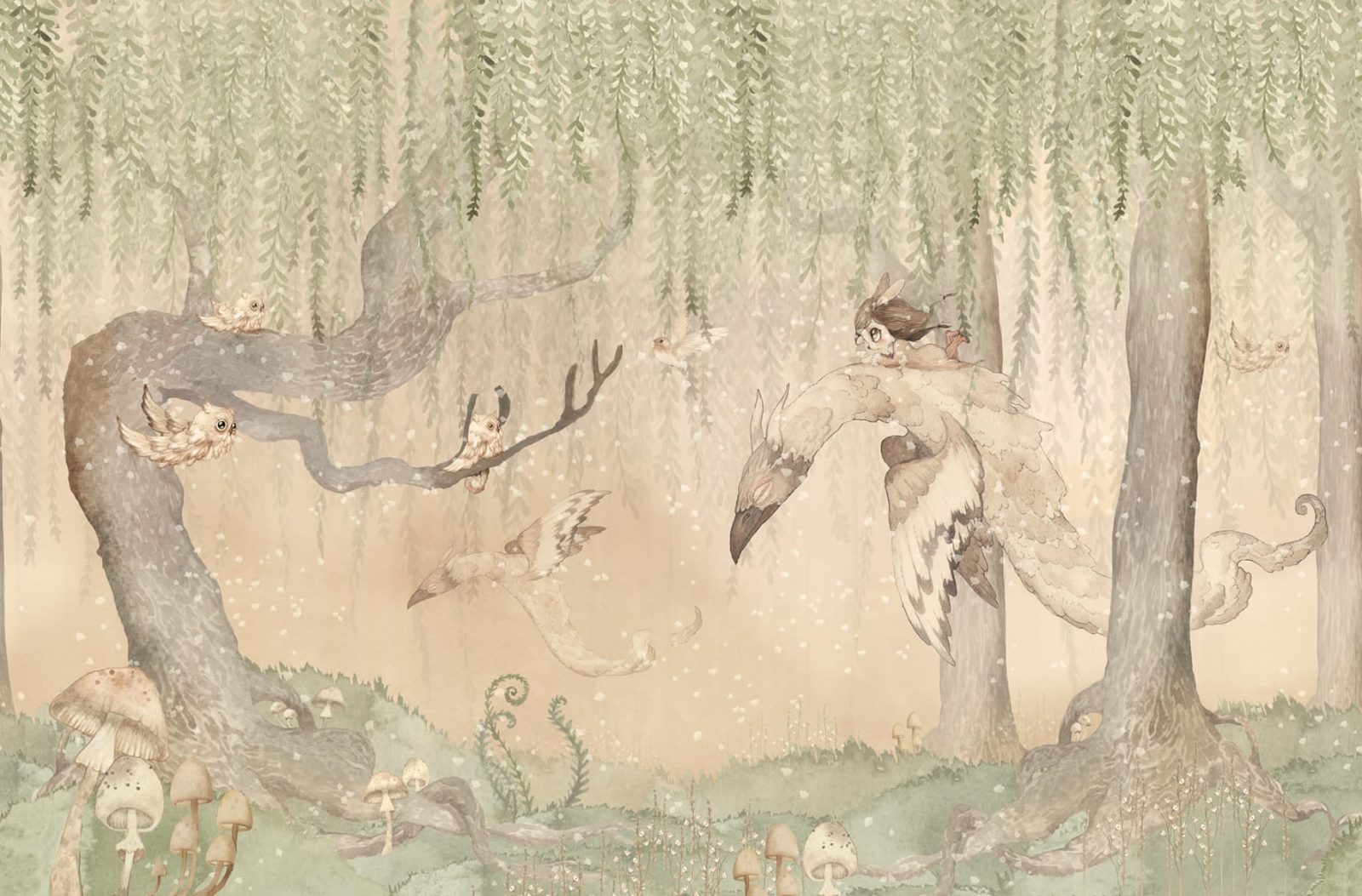 Dream Forest Girl, Green Rose, Rebel Walls