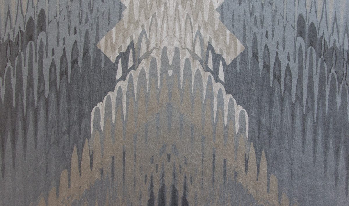 Reflections, Pewter Silver Luxury Geometric, 1838 Wallcoverings, 6.5mp / rola 3
