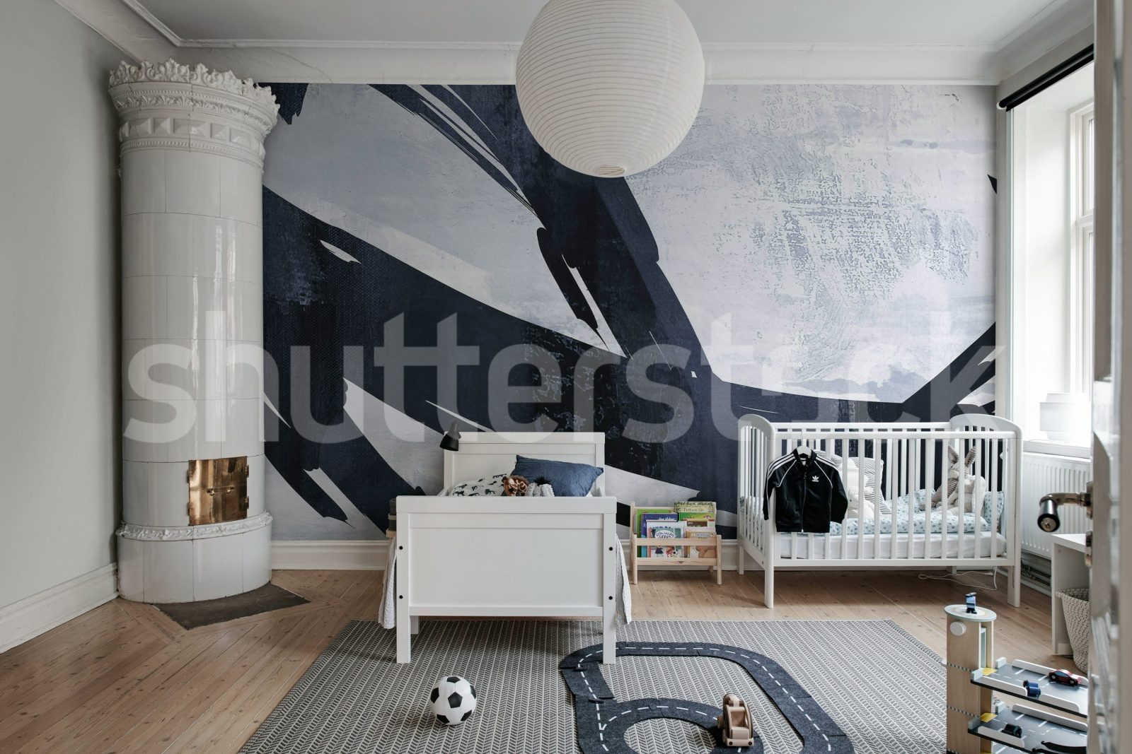Artzy Stripes, Blue, Rebel Walls 3