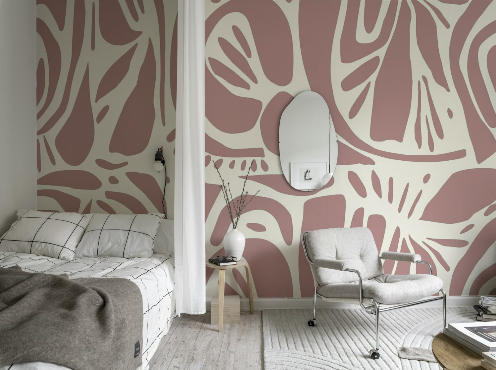 Abstract Forms, Soft Pink, Rebel Walls 3