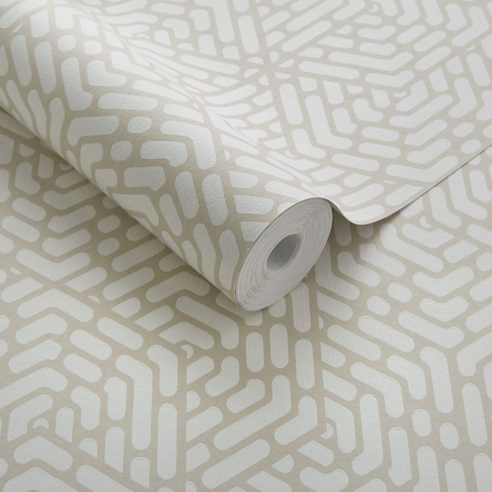 Willow, Barley Neutral Luxury Geometric, 1838 Wallcoverings, 5.3mp / rola 3