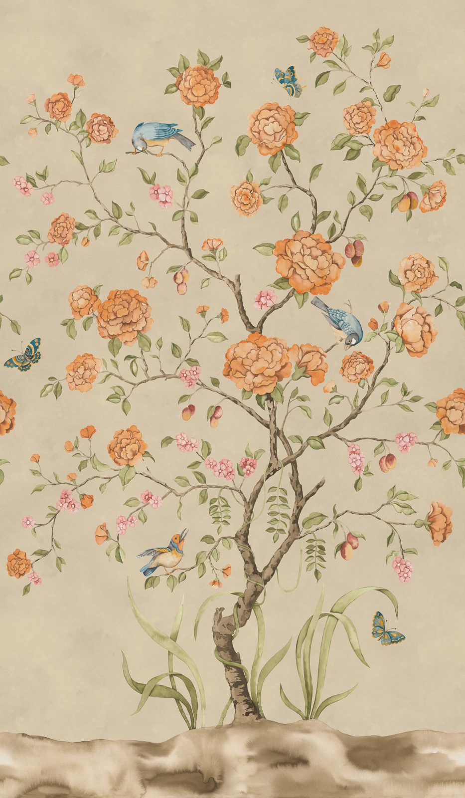 Chinoiserie Botanica, Yellow, Rebel Walls