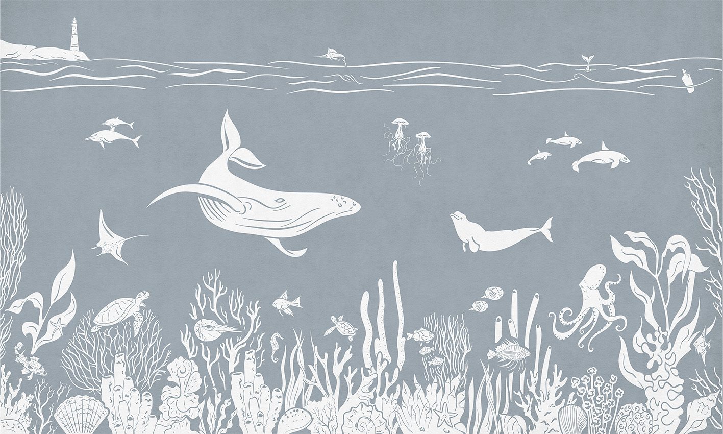 Monochrome Sea - Blue, Kikki Belle