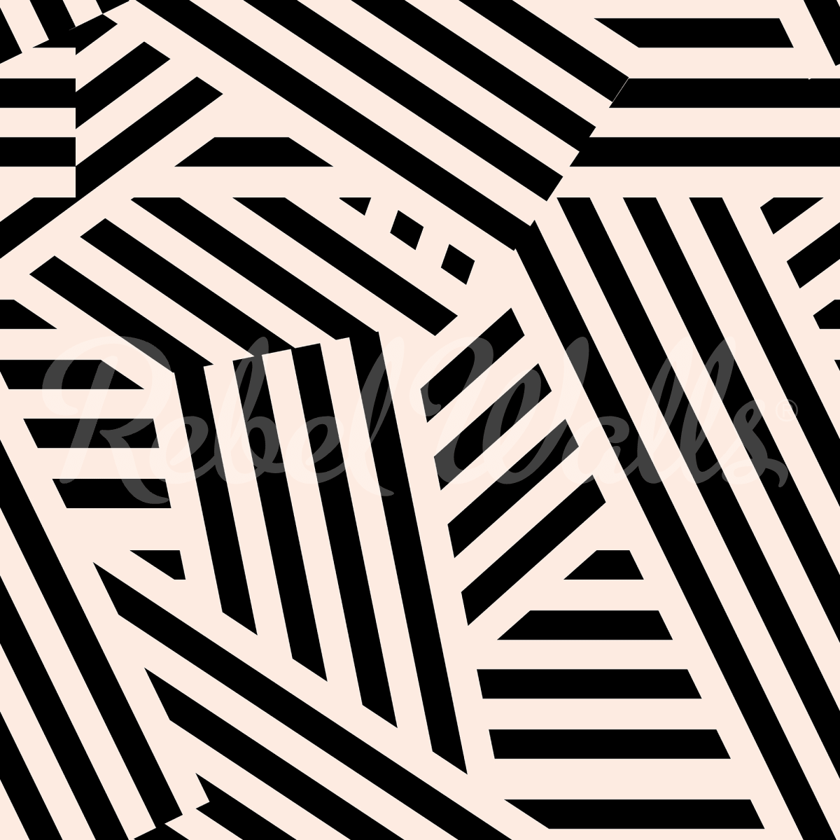 Abstract Stripes, Liquorice & Cream, Rebel Walls