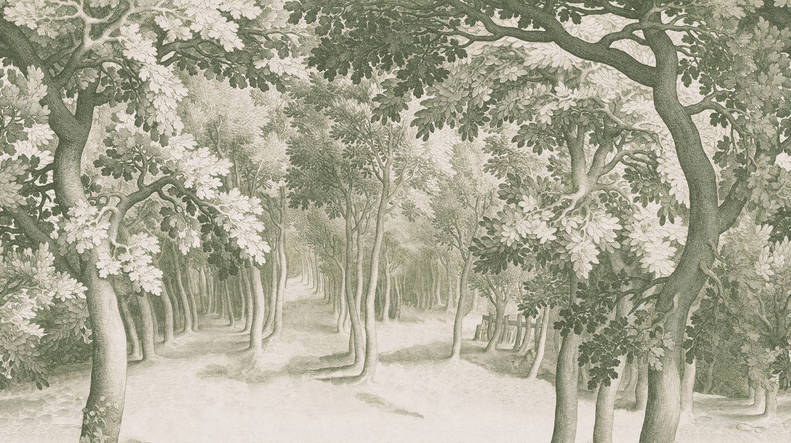 Forest Engraving, Green, Rebel Walls