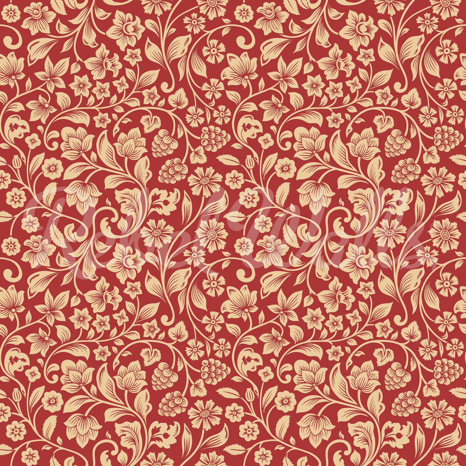 Floral Opulence, Red, Rebel Walls