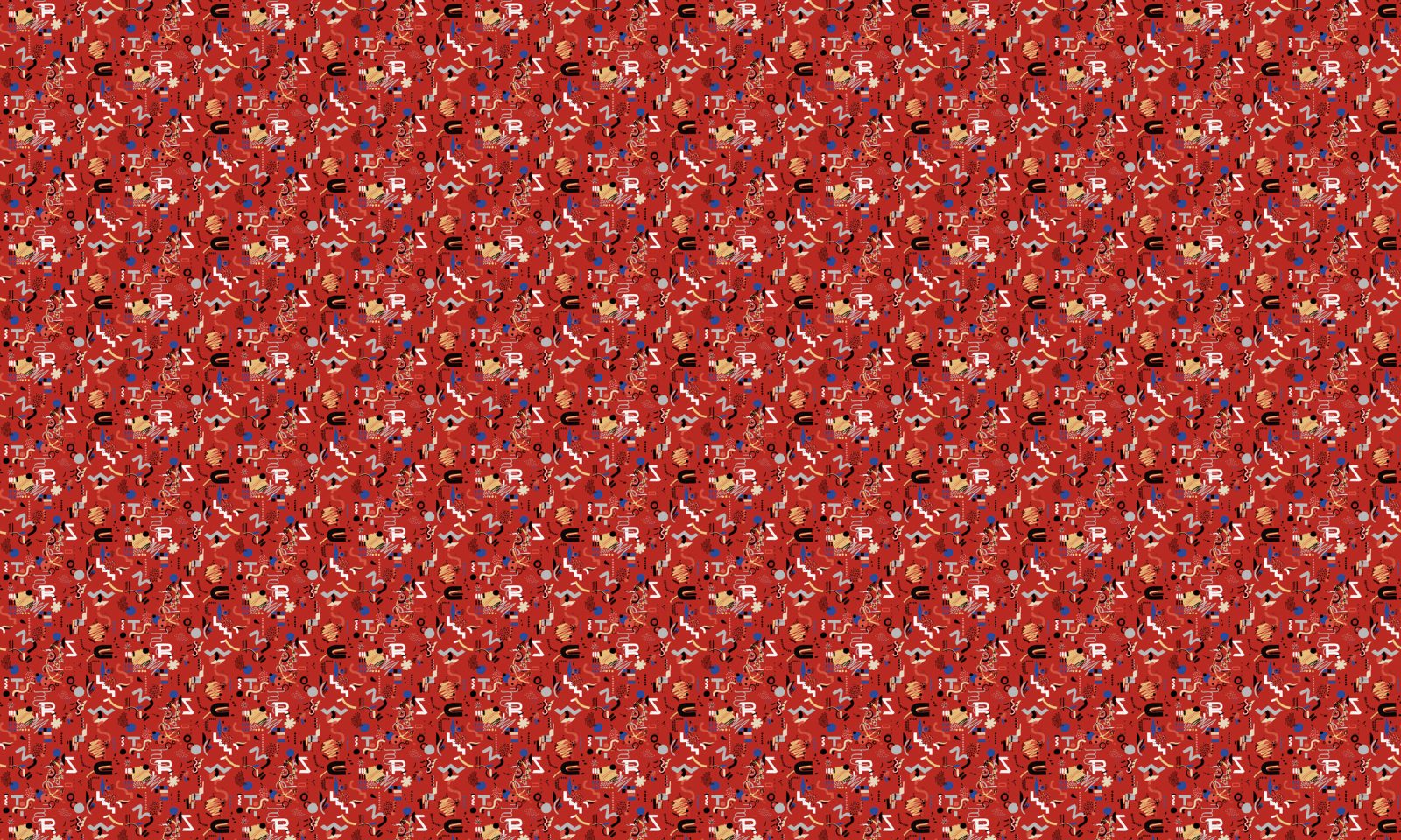 Funny Shapes, Red, TresTintas 5mp / rola 3